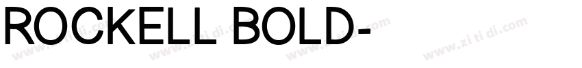 ROCKELL BOLD字体转换